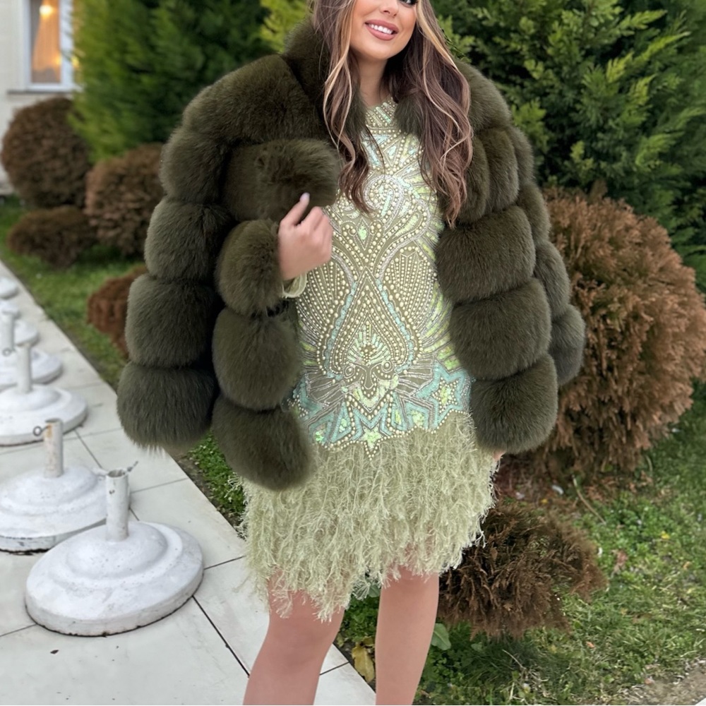 Light Green Sparkling Dress 🍐🥝